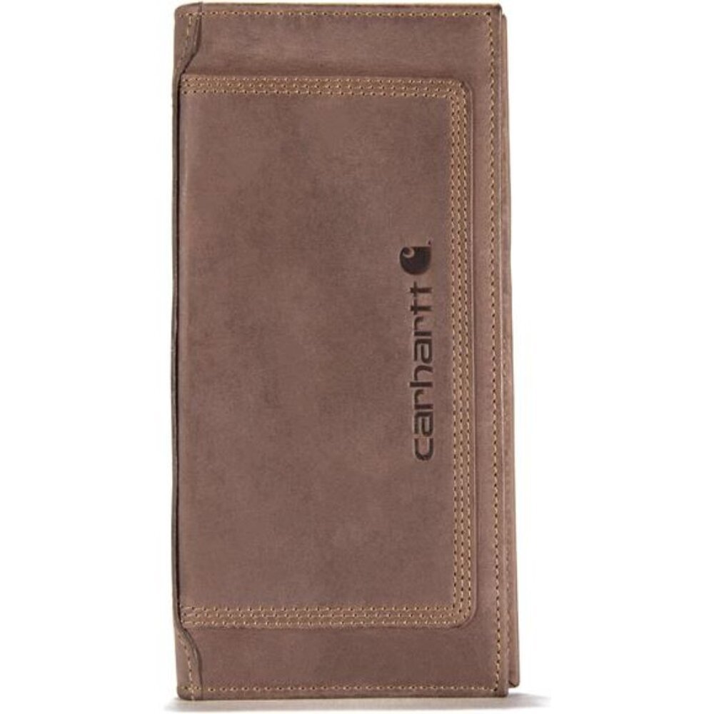Carhartt Men's Rugged Leather Triple Stitch Wallet, Brown (Rodeo), One Size